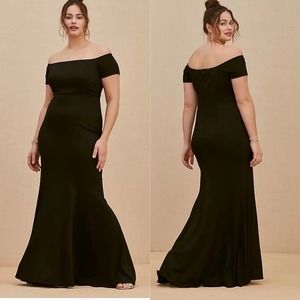 Torrid Black Off-Shoulder Maxi Dress